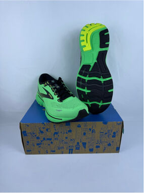 Men's Brooks Ghost 15 Athletic Shoes 10.5 Green/Black